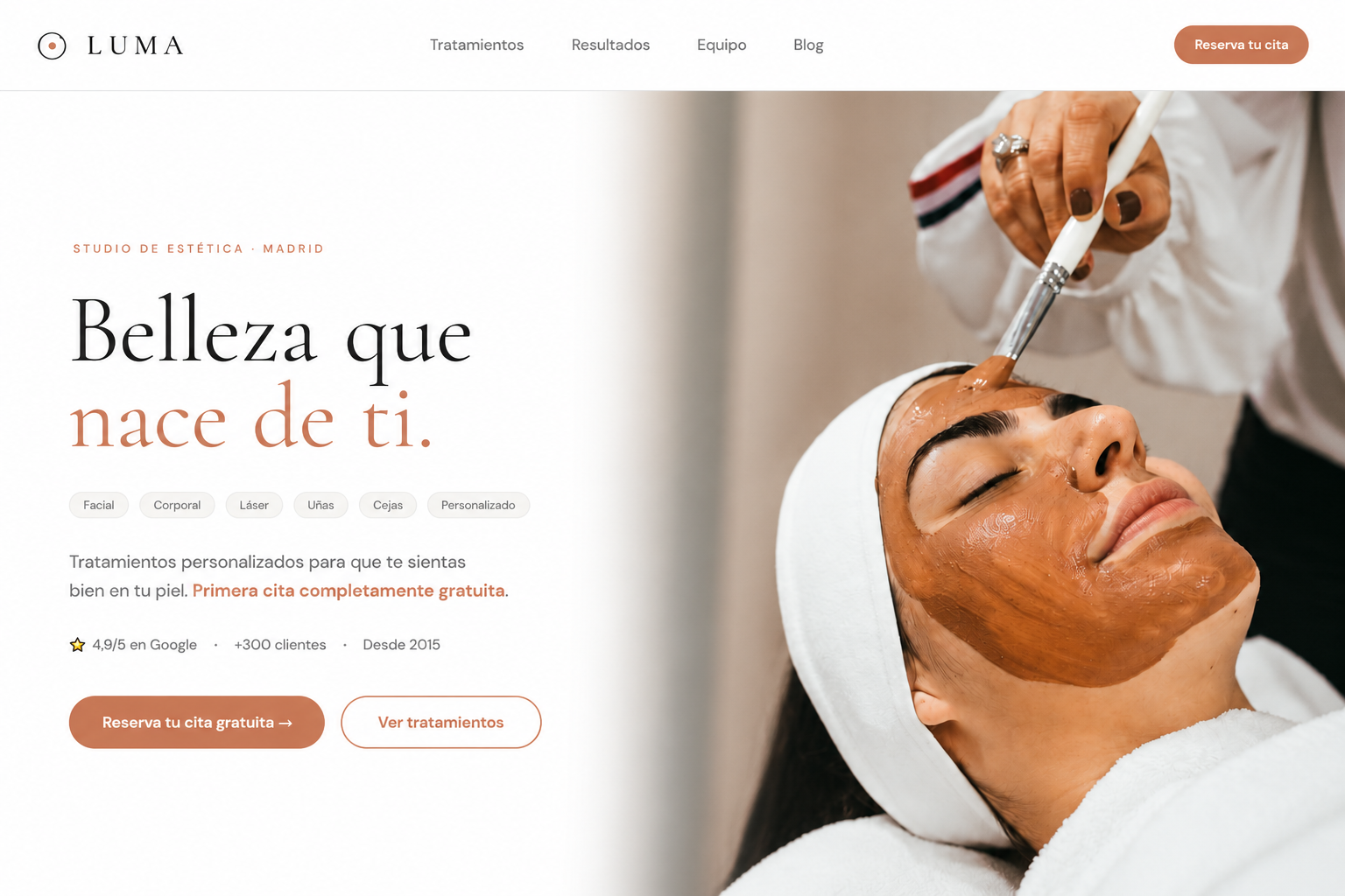 Web Centro de Estética